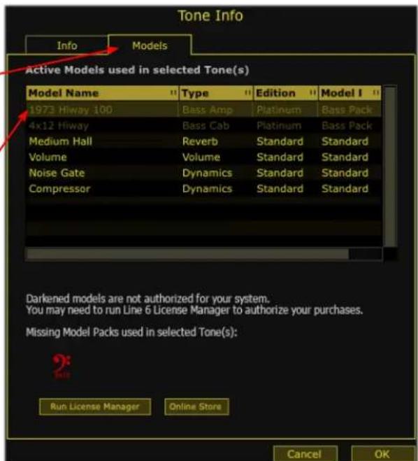 LINE 6 POD Farm 2.5 - Chargement d'un Preset avec des modèles "non-authorisés" - 2