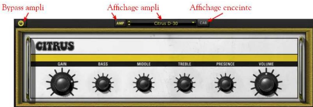 LINE 6 POD Farm 2.5 - Affichage des amplificateurs - 1