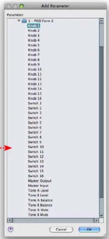LINE 6 POD Farm 2.5 - Accès aux paramètres de POD Farm 2 dans l'application hôte pour l'automation - 2