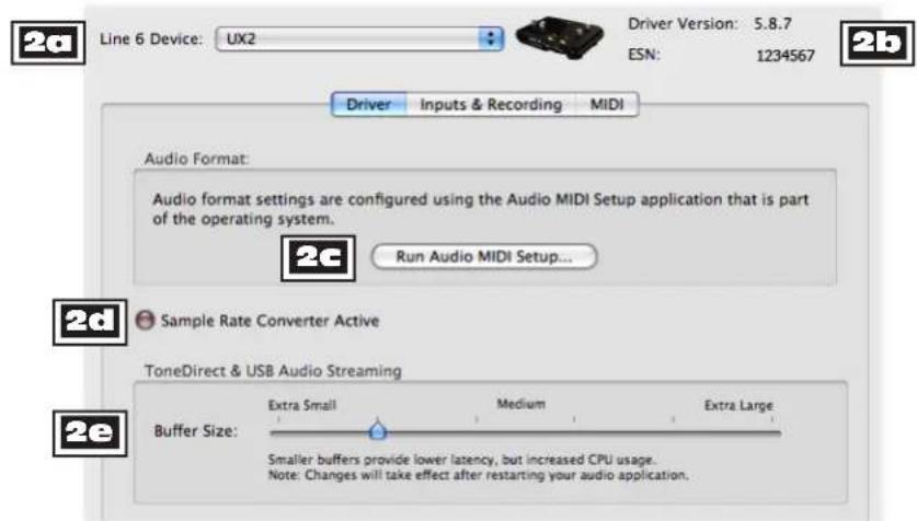 LINE 6 POD Farm 2.5 - Configuration du péripérique audio Mac® - 3