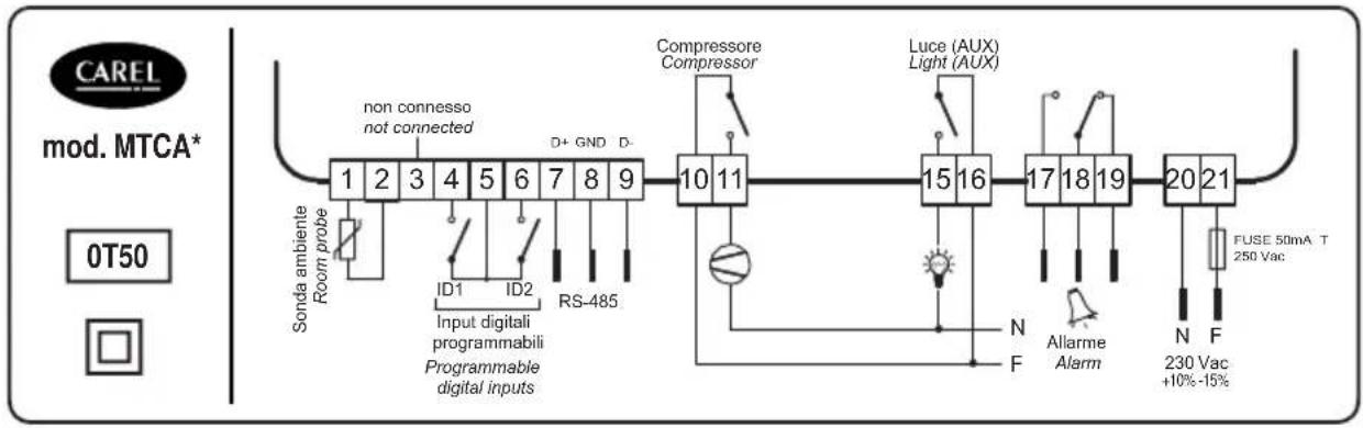 Carel MasterCella compact - Elektrische Anschlüsse - 1