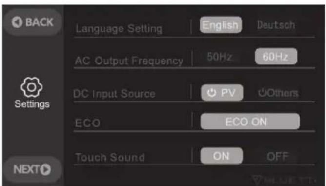 BLUETTI AC200MAX - Settings - 1
