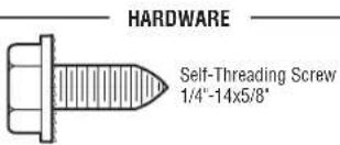 HARDWARE Self-Threading Screw 1/4"-14x5/8"