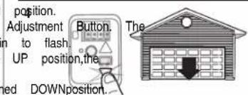 position. Adjustment Button. The to flash. UP position,the. dwned DOWNposition.