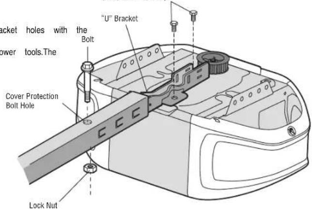 Bracket holes with the Bolt Power tools.The "U" Bracket Cover Protection Bolt Hole Lock Nut