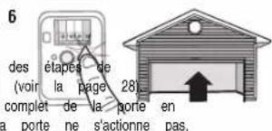 6 des étapes de (voir la page 28) complet de la porte en a porte ne s'actionne pas,