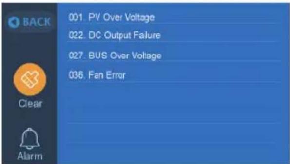 BLUETTI AC300 - « Alarm History » (historique des alarmes) - 1