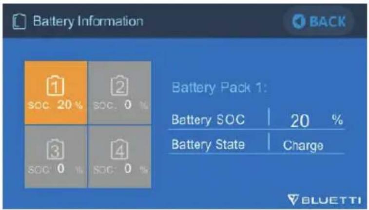 BLUETTI AC300 - « Battery Information » (informations sur la batterie) - 1