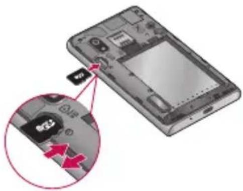 LG Optimus L5 Dual - Retirer une carte mémoire en toute sécurité : - 1