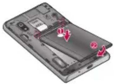 LG Optimus L5 Dual - Installation de la carte SIM et de la batterie - 3
