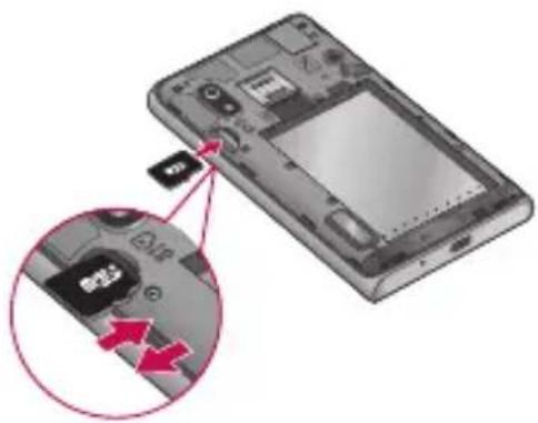 LG Optimus L5 Dual - To safely remove the memory card: - 1