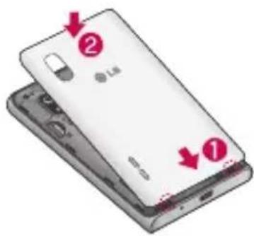 LG Optimus L5 Dual - Installing the SIM card and battery - 4