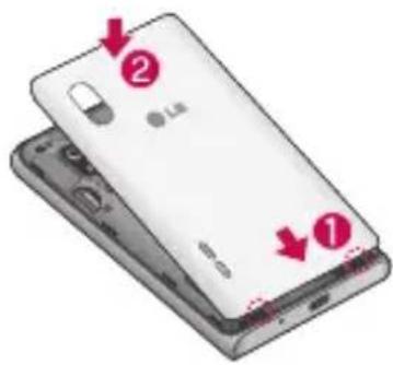 LG Optimus L5 Dual - Installation de la carte SIM et de la batterie - 4