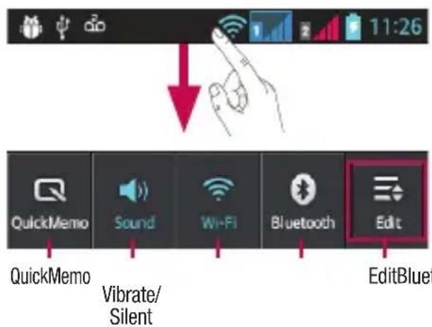 LG Optimus L5 Dual - Notification drawer - 1
