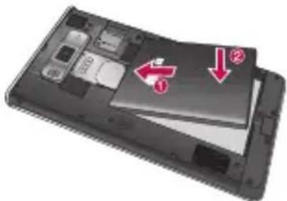 LG Opimus L9 - Installing the SIM card and battery - 3