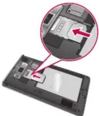 LG Opimus L9 - Installing the SIM card and battery - 2