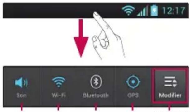 LG Opimus L9 - Barre de notification - 1