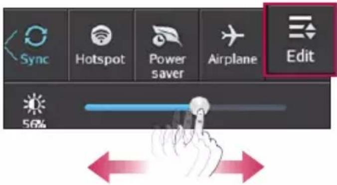 LG Optimus L4 Dual - To rearrange Quick Setting items on the notification panel - 1
