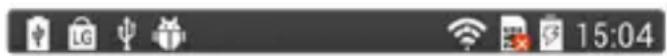 LG G Pro Lite Dual - Indicator icons on the Status Bar - 1