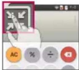 Screenshot of a software interface showing a hand interacting with a calculator and a numeric keypad, likely for editing or formatting.