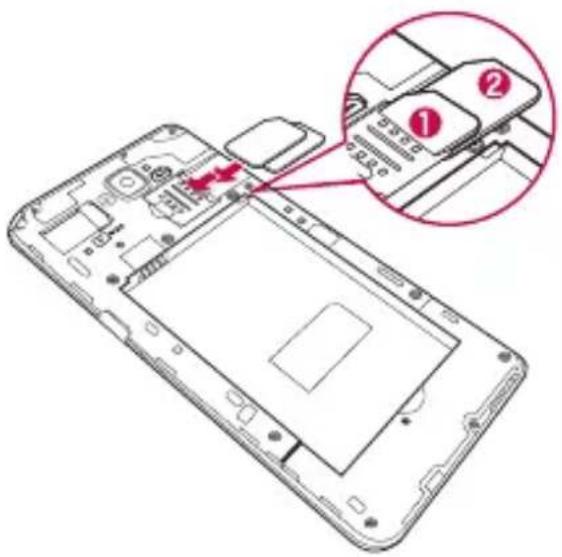 Technical diagram of a smartphone showing internal components with numbered annotations highlighting specific areas.