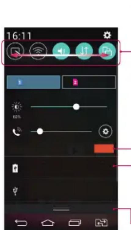 LG L Bello Dual - Ouvrir le volet Notifications - 1