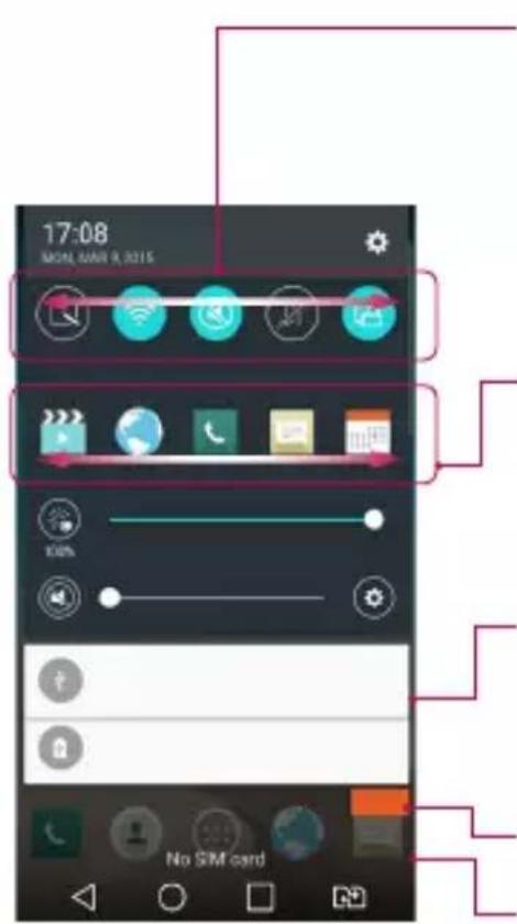 LG G3s Dual - Ouvrir le volet Notifications - 1