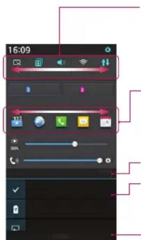 LG G2 Mini Dual - Ouvrir le volet Notifications - 1