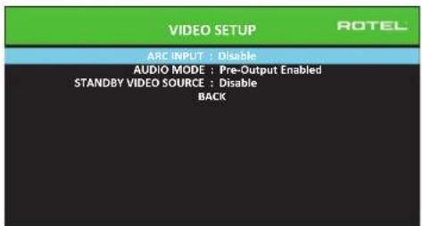 ROTEL RSP1582 - Conguration video - 1