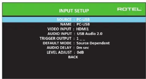 ROTEL RSP1582 - EINGANGS-SETUP - 1