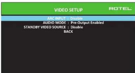 ROTEL RSP1582 - Video Setup - 1