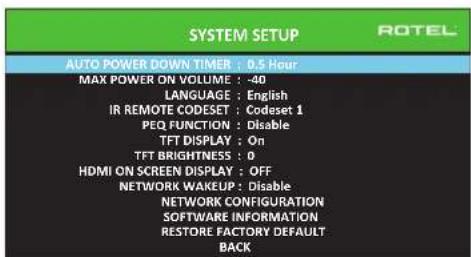ROTEL RSP1582 - System Setup - 1