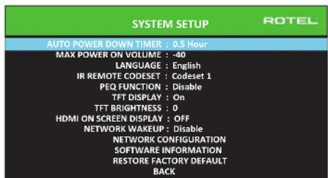 ROTEL RSP1582 - SYSTEM-SETUP - 1
