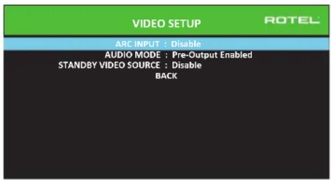 ROTEL RSP1582 - Impostazione video - 1