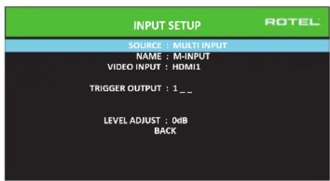 ROTEL RSP1582 - Configuración de la Entrada Multi - 1