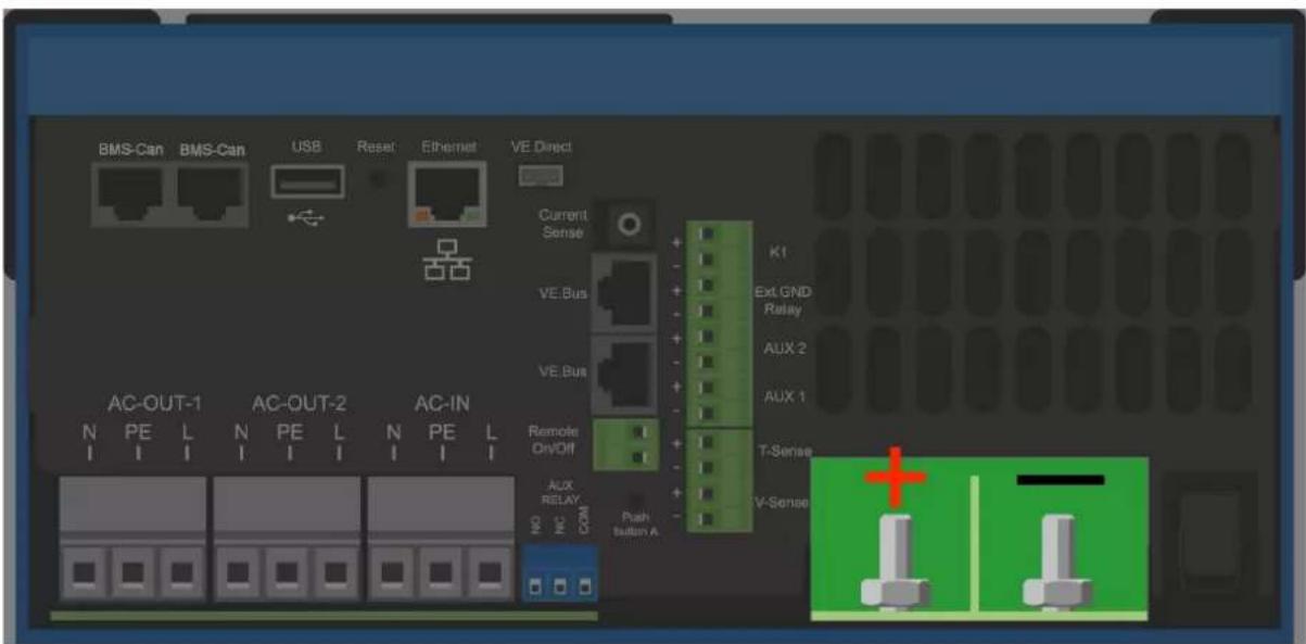 VICTRON ENERGY MultiPlusII GX - Procedure de raccordement de la batterie - 3