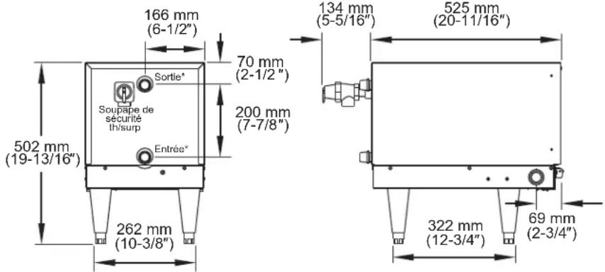 Hatco MC10 - Dimensions — Série « C » Compact 4 à 18 kW - 1