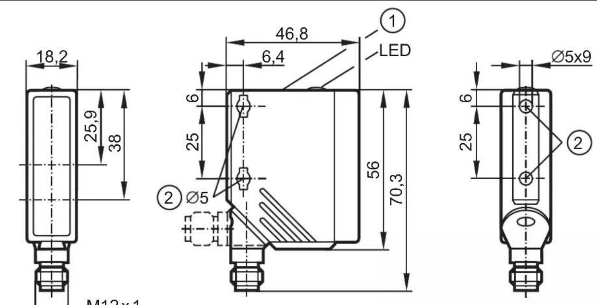 IFM O5K500 - Schéma d'encombrement - 1