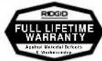 RIDGID 258XL - No other express warranty applies - 1