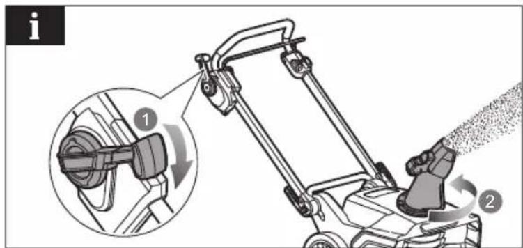 Diagram illustrating a mechanical device with labeled parts and directional arrows indicating motion or assembly.