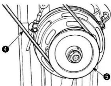 Technical diagram of a mechanical assembly with numbered components labeled 4 and 5