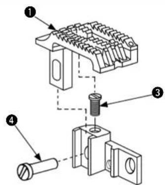 Direcciones longitudinales del guardaagujas trasero 1,5mm Direcciones longitudinales