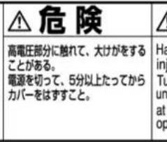 JUKI MF3580 - ( Ⅱ ) 警告图标表示和指示标签的说明 - 13
