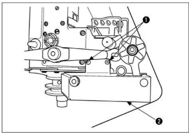 JUKI MF3580 - Installieren der Stoffpullerabdeckung - 1