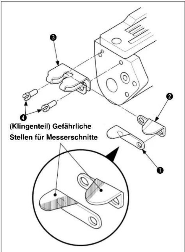 (Klingenteil) Gefährliche Stellen für Messerschnitte