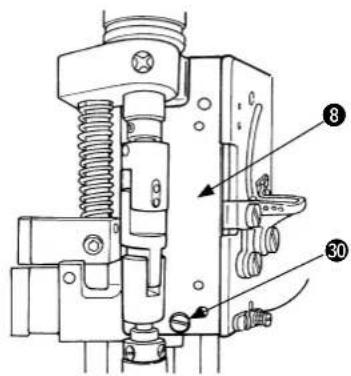 JUKI MF3580 - Cómo retirar los componentes de calibre y el rodillo de transporte superior (Mecanismo con transporte diferencial y mecanismo sin transporte diferencial) - 4