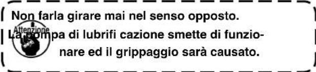 (Non farla girare mai nel senso opposto. La giampa di lubrifi cazione smette di funzionare ed il grippaggio sarà causato.