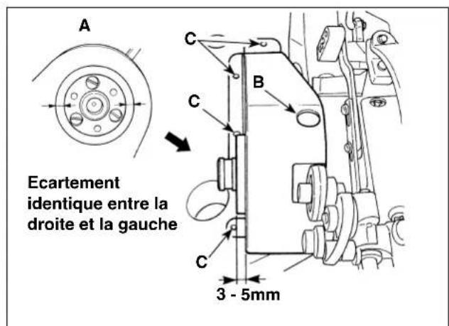 Technical diagram of a mechanical assembly with numbered components and labeled parts