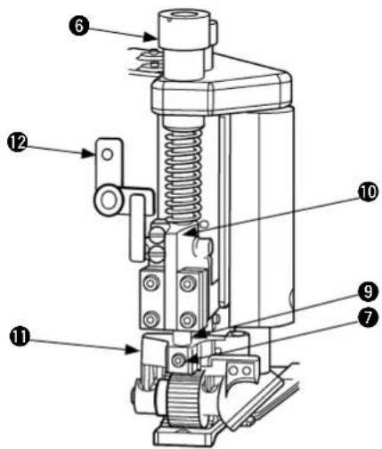 Technical diagram of a mechanical device with numbered components for identification