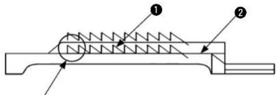 JUKI MF3580 - Ajuste del movimiento longitudinal del dentado de transporte principal - 1